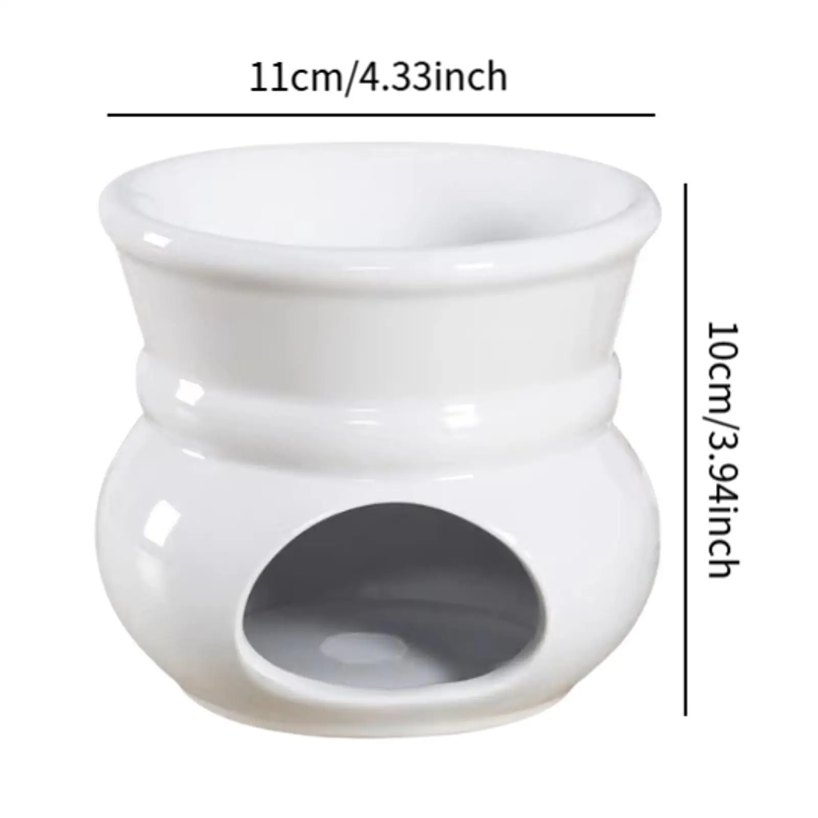 DIY Chocolate Fondue Set Chocolate Melting Cup Creative Ceramic Heating Pot for Candy Anniversary Birthday Home Butter Heater