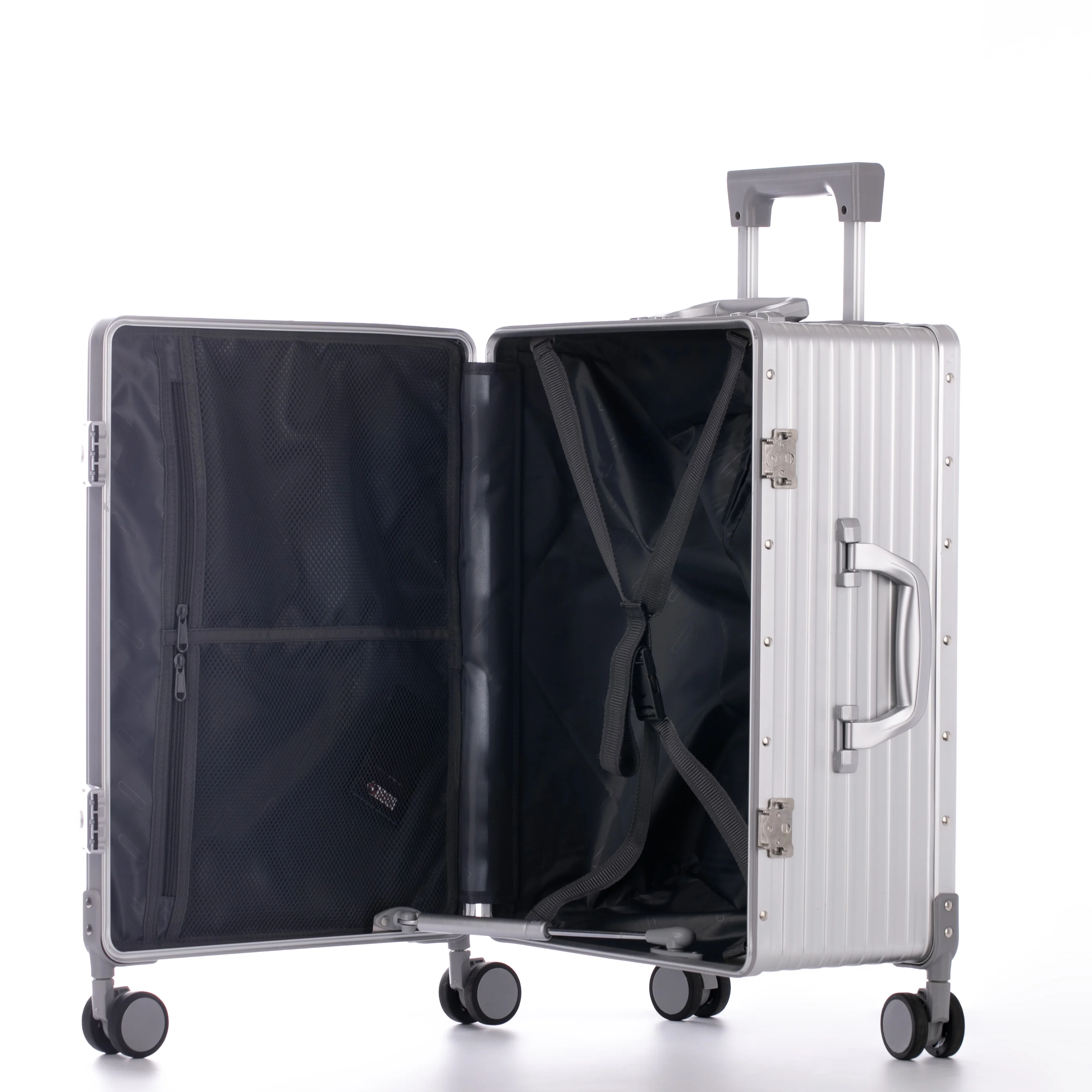 Titanium aluminium magnesium alloy large capacity universal wheel sturdy wear-resistant aluminium frame trolley case luggage