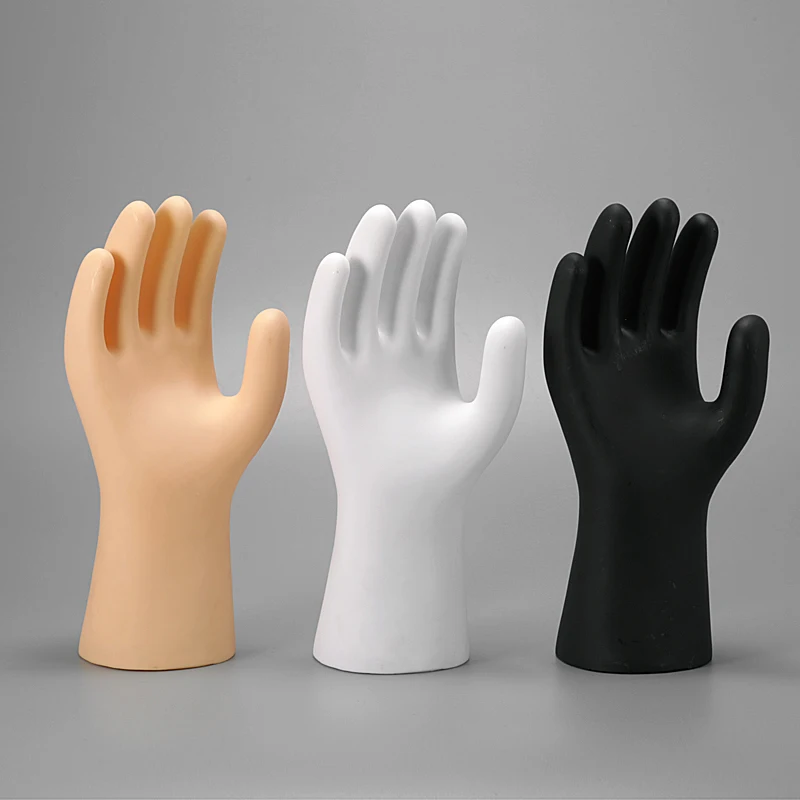 

A Vinyl PVC Thickened Male Right-handed Hand Model Man's Hand Mannequin with Half Grip Design Glove Show Display Props