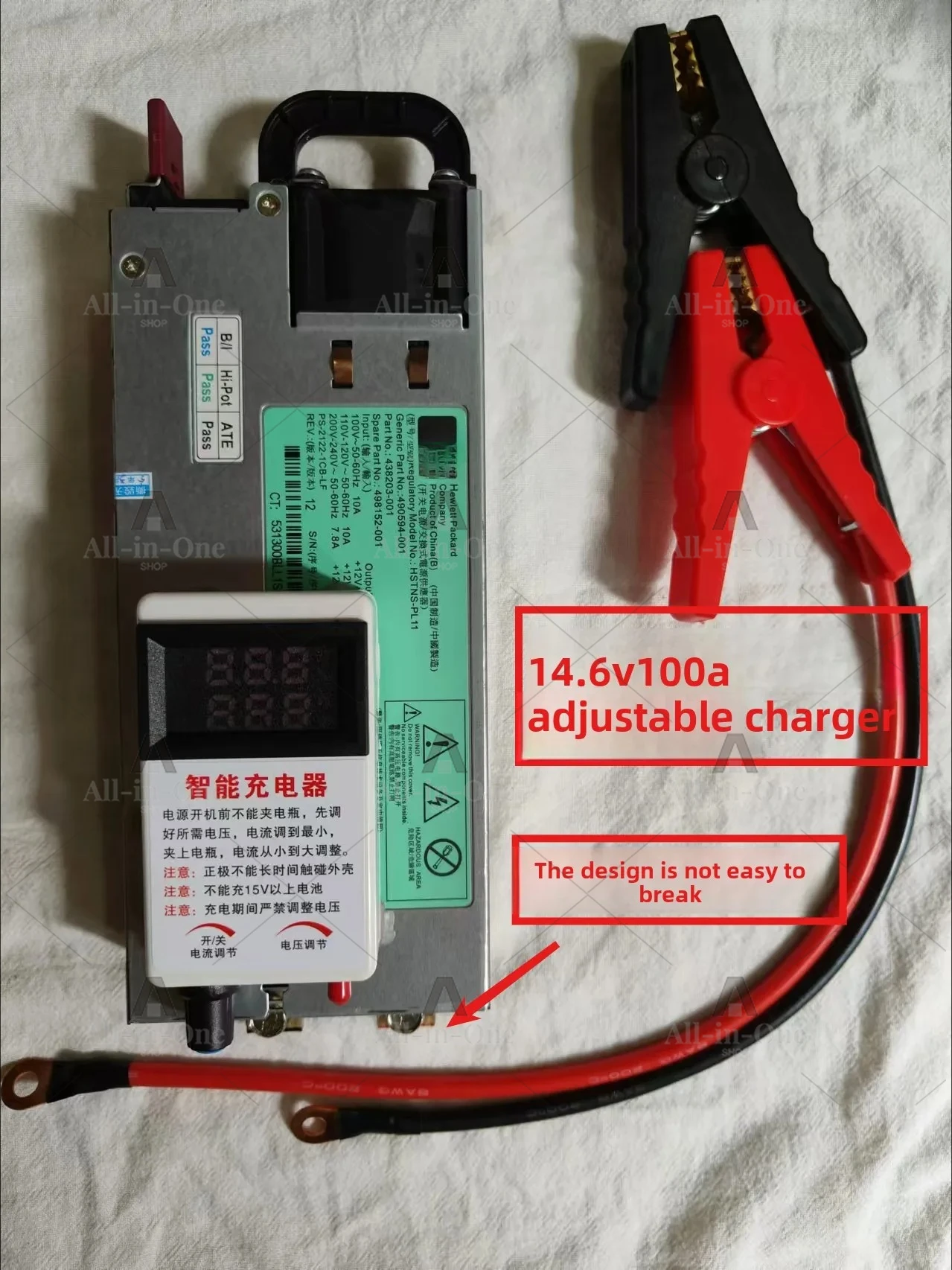 Fast charger: 3~ 15v 3~ 100A, rechargeable: lead-acid battery, lithium iron phosphate battery, RV, bed car, car battery charging