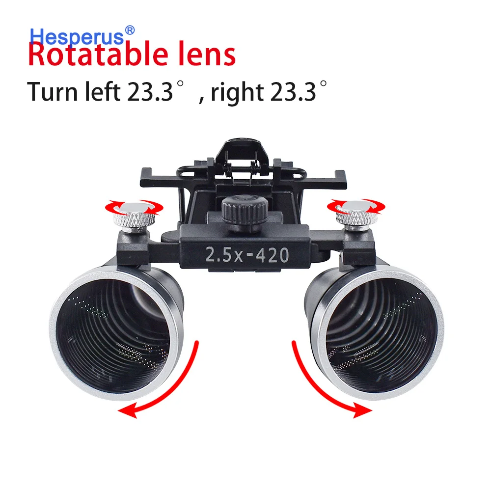 2.5x 3.5x den tal Loupes Lente d'ingrandimento binoculare Lente d'ingrandimento medica Lente ottica rivestita con clip Dentista chirurgico