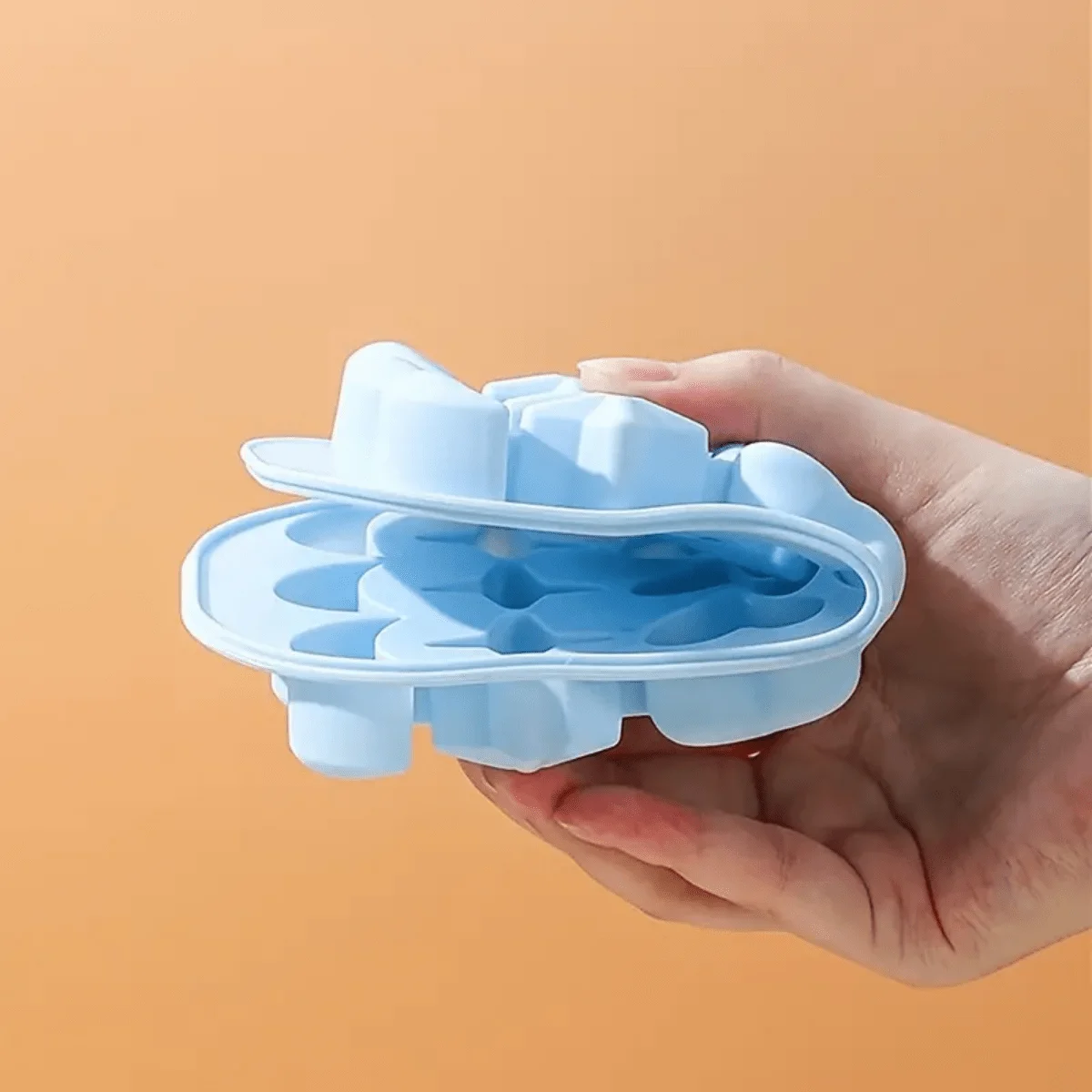 1 Piece of 18 Grid Silicone Ice Grid Heart-shaped Star Moon DIY Mold with Cover Soft Bottom Ice Cube Mold - view 5