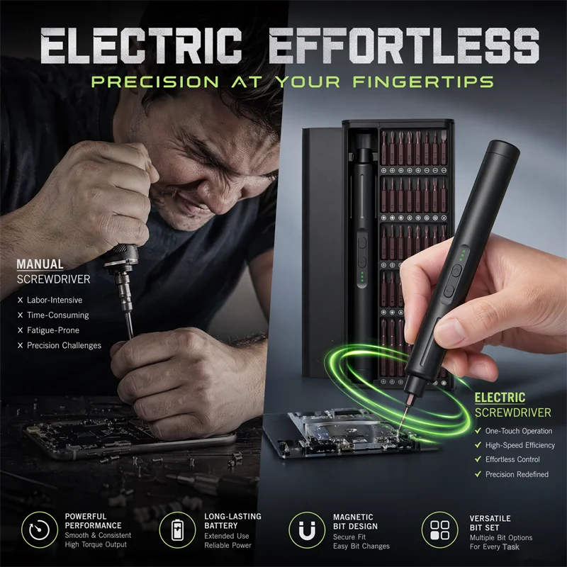 Kit di precisione 42 in 1 con - Electric Screwdriver Rechargeable Usb recensione e prezzo