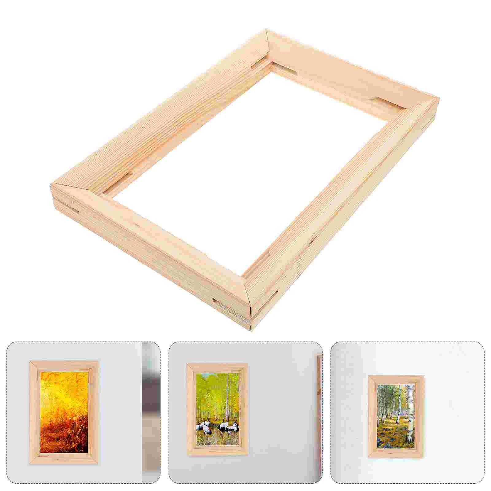 Thickened Wooden Canvas Frame for Projects Mortise Tenon Joints Ideal Oil Paintings Home Decoration Sturdy Floating Frame