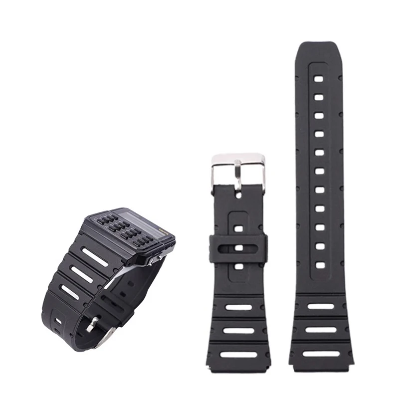 

Watch band for Casio straps watch accessorise CA-53W CA-61W FT-100W W-520U W-720G tpu soft watchband Wristband Belt FT100W 20mm