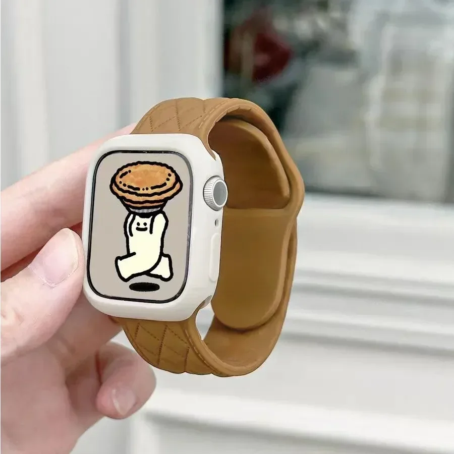 Sports Silicone Strap+Candy case Sports Replace bracelet for Apple watch9 8 7 6 SE 5 4 3 Ultra 2/1 iWatch series 45mm 41 44 40mm - view 3