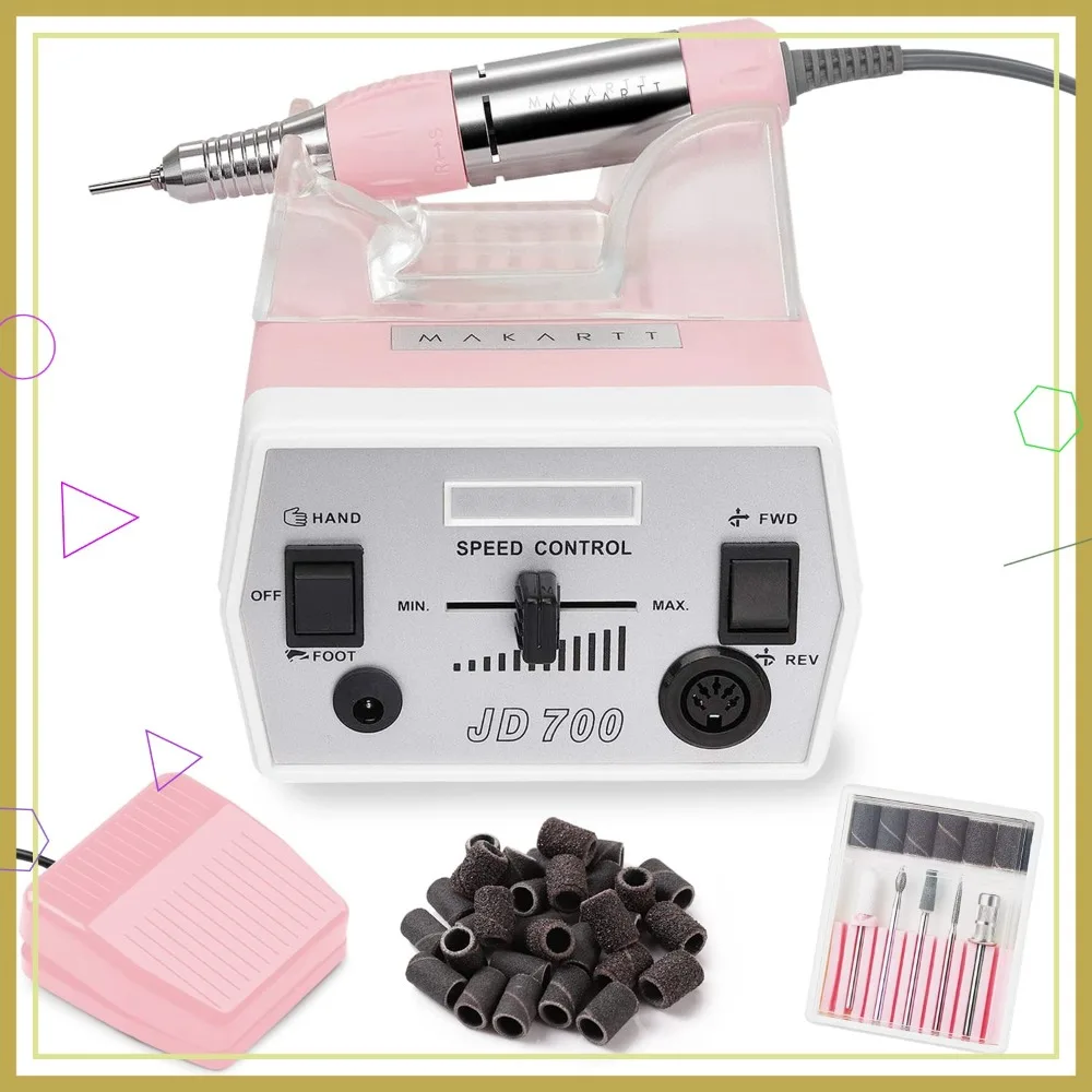 

Portable Electric Nail File Machine, 30000RPM Professional Manicure Drill for Acrylic Nails and Gel Polish - Beauty Gift
