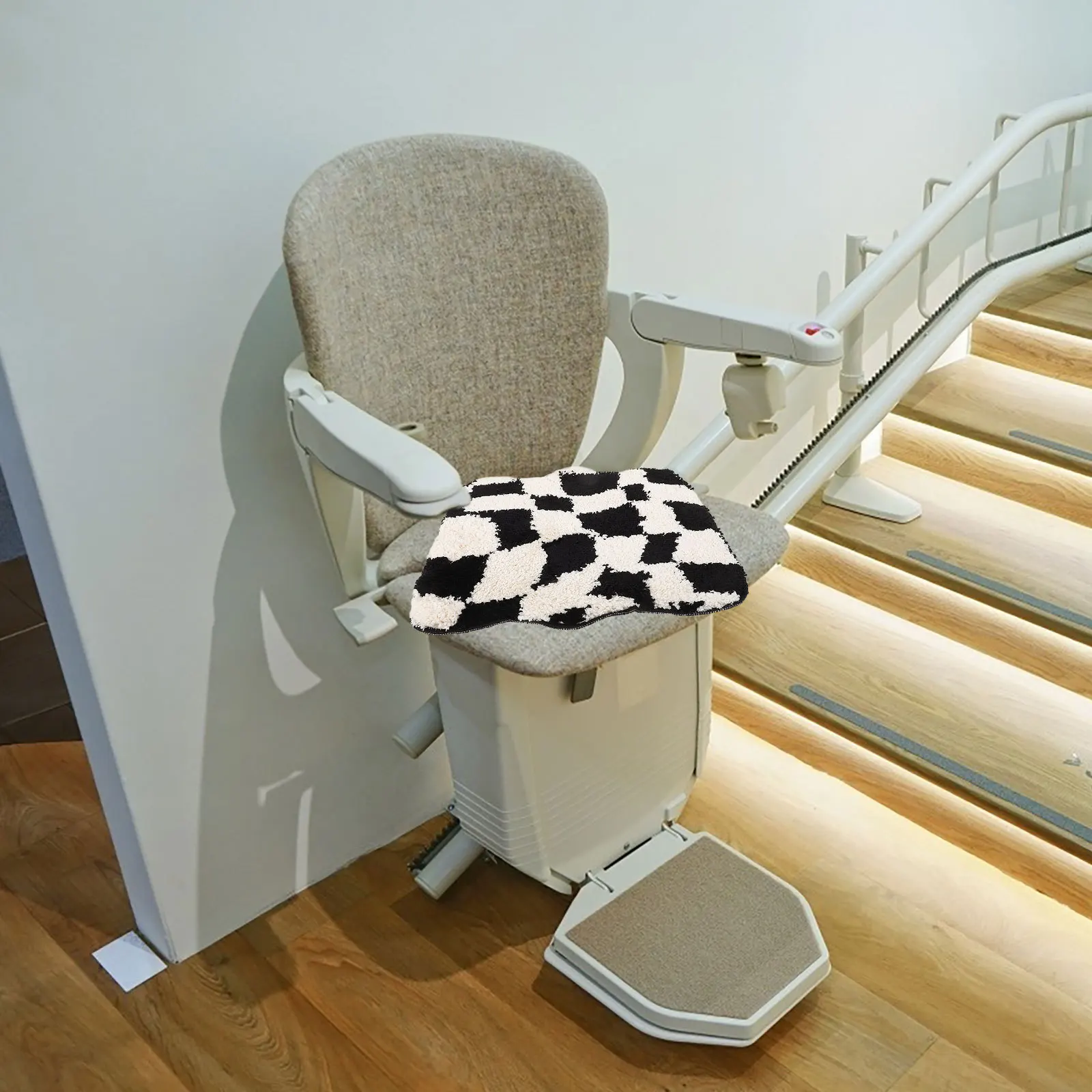 

Anti-Slip Checkered Seat Pad Comfortable Nordic Chair Cushion For Office Dining Room Living Room Dirt-Resistant Square