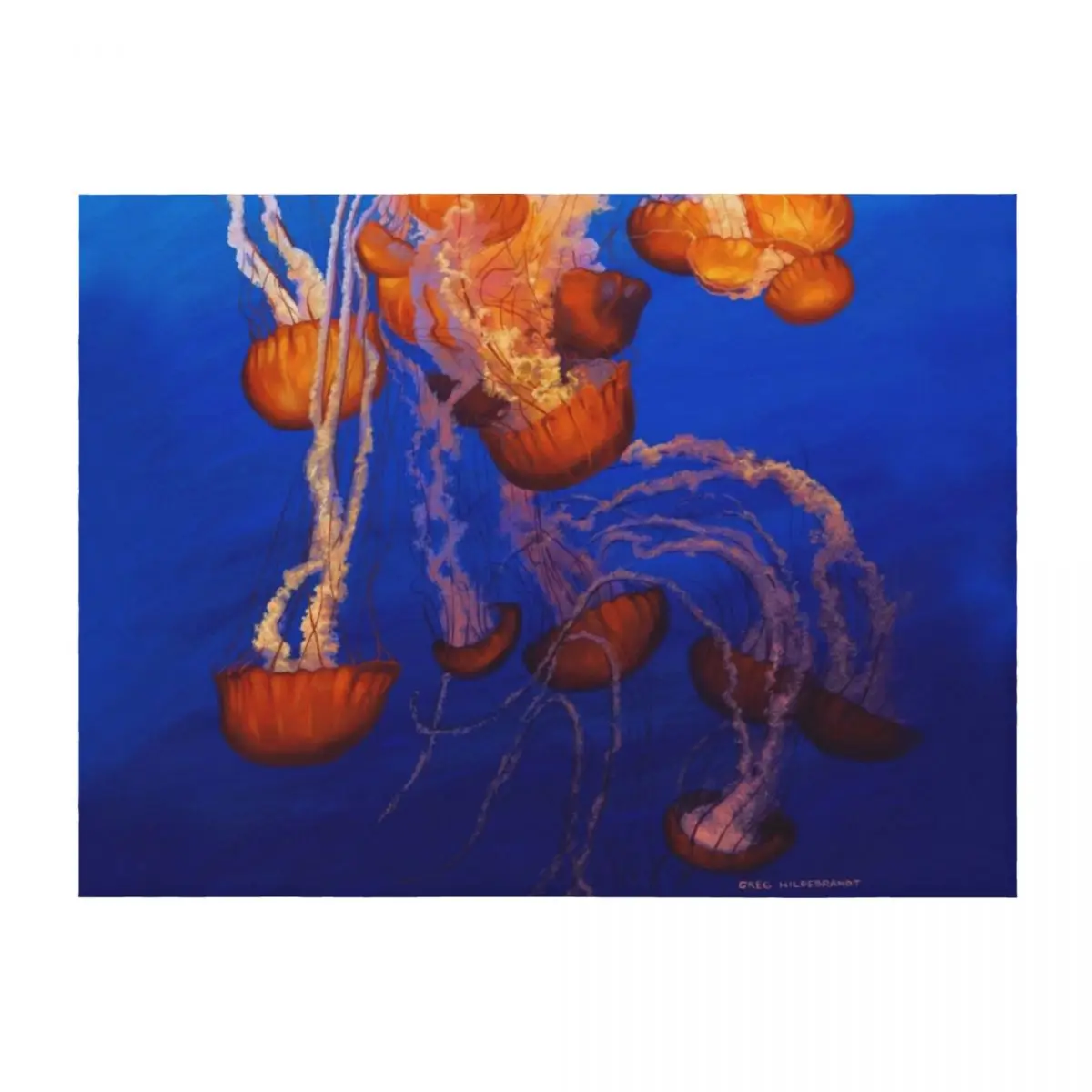 

Jellyfish - Art By Greg Hildebrandt Throw Blanket Luxury Polar Baby Bed Fashionable Blankets