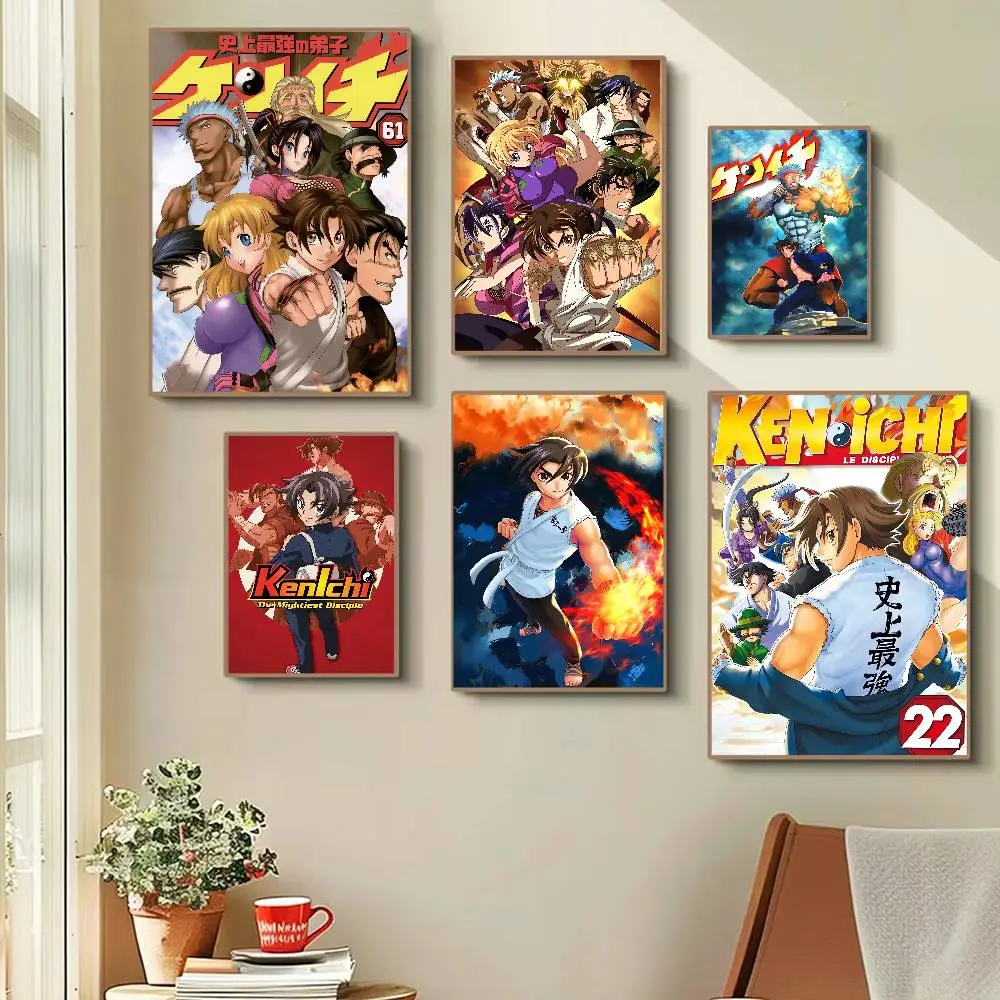 Anime Kenichi The Mightiest Disciple Funny Cute Cartoon Posters Prints Canvas Painting Wall Art Picture Living Room Home Decor