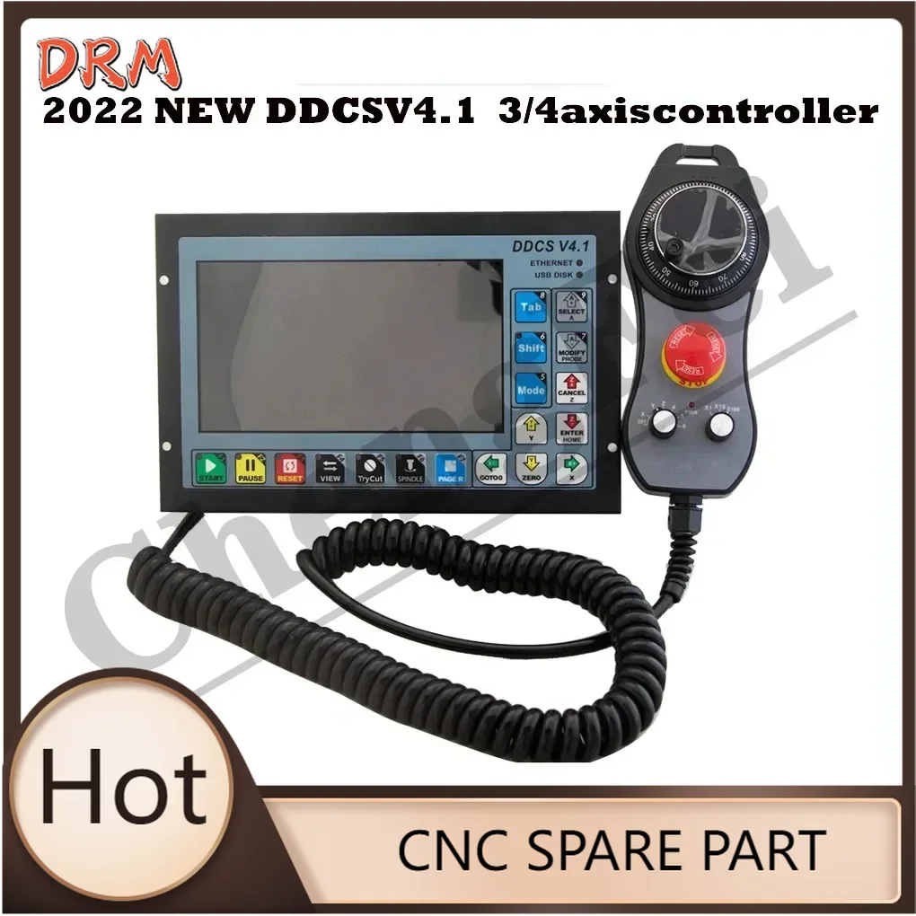 

Новейший автономный контроллер с ЧПУ DDCSV4.1 3/4 оси G Code CNC для гравировального фрезерного станка с маховиком E-Stop MPG
