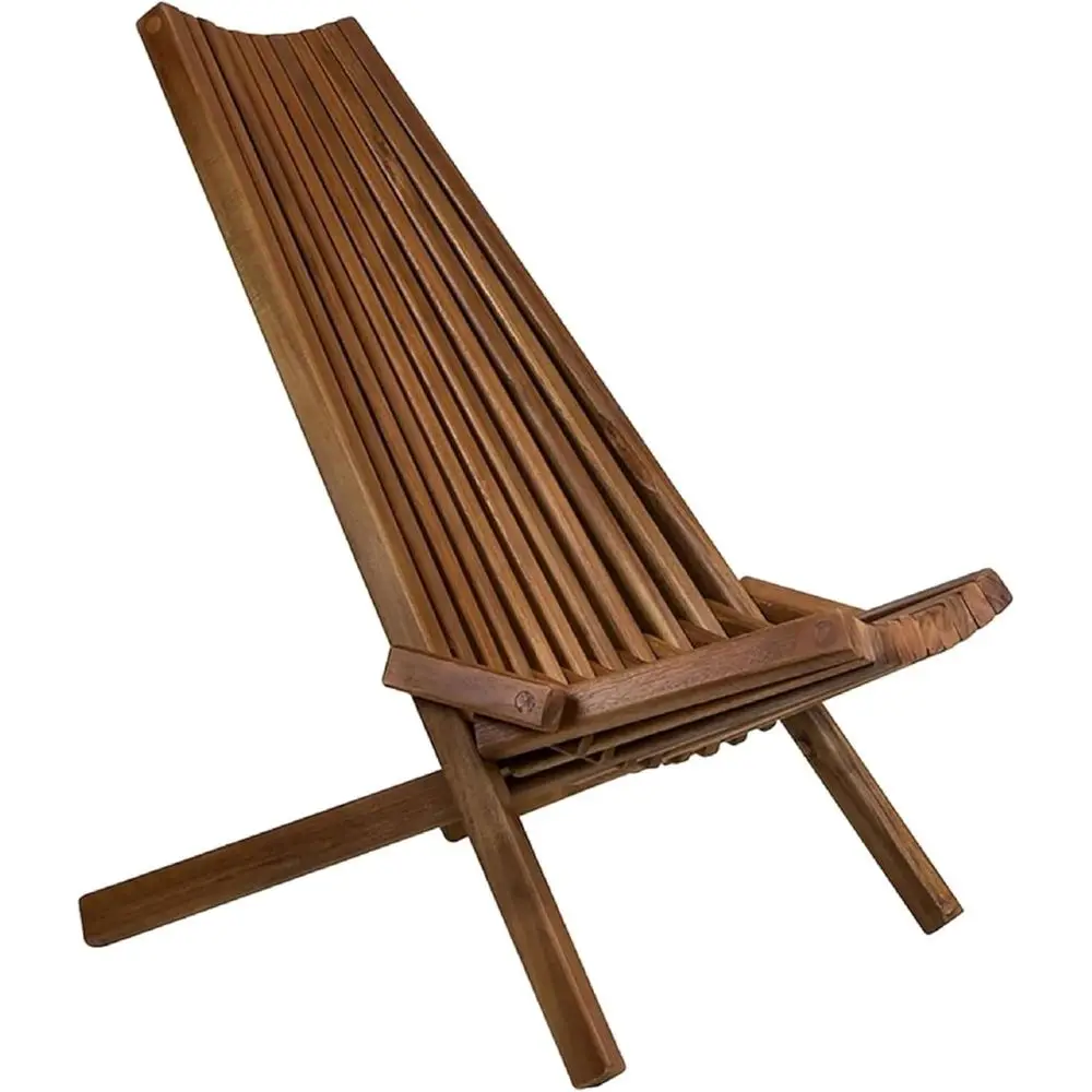 

Adirondack Chairs - Acacia Wood, Low Profile, Ideal for Outdoor, Patio, Porch, Pool, Backyard, Garden, Balcony, Deck - Chestnut