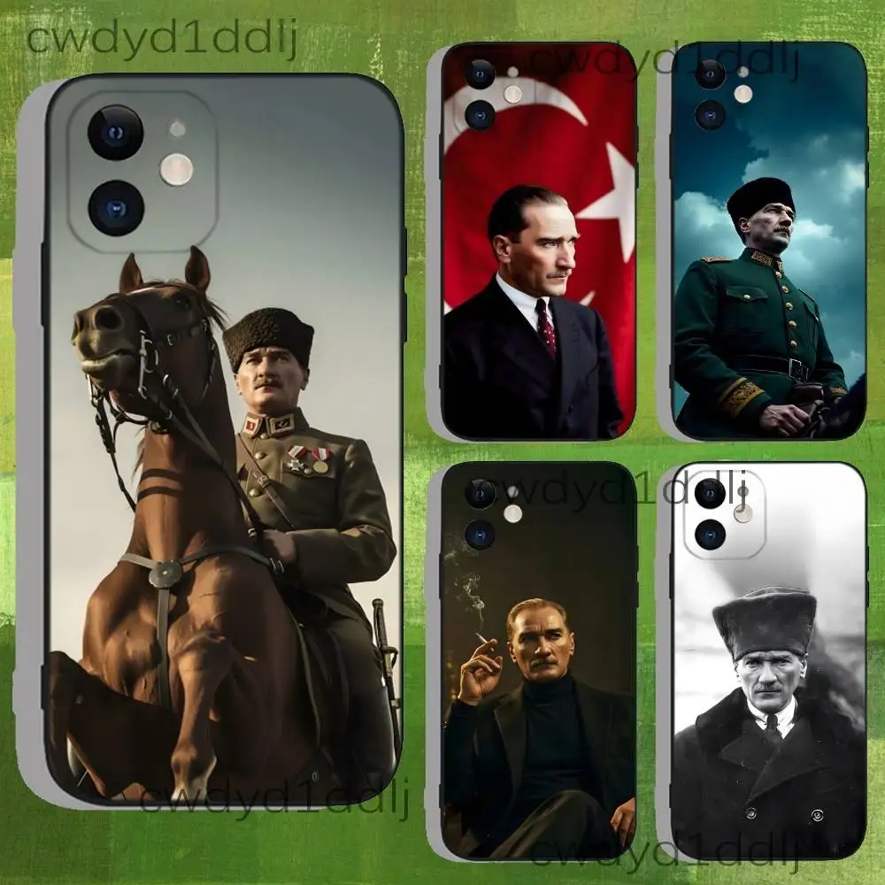 

Turklerin BABASI A-Ataturk Phone Case For iPhone 15,16,17,13,14,11,12,Pro,Max,Plus,E,Air,Mini Non-Slip Soft Fundas