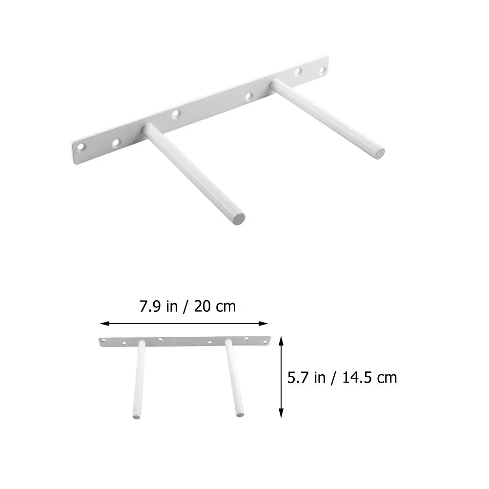 Double Pole Hidden Shelf Bracket Heavy Duty Load Bearing ABS Alloy Floating Shelves Brackets for Wall Mounted Shelf Support