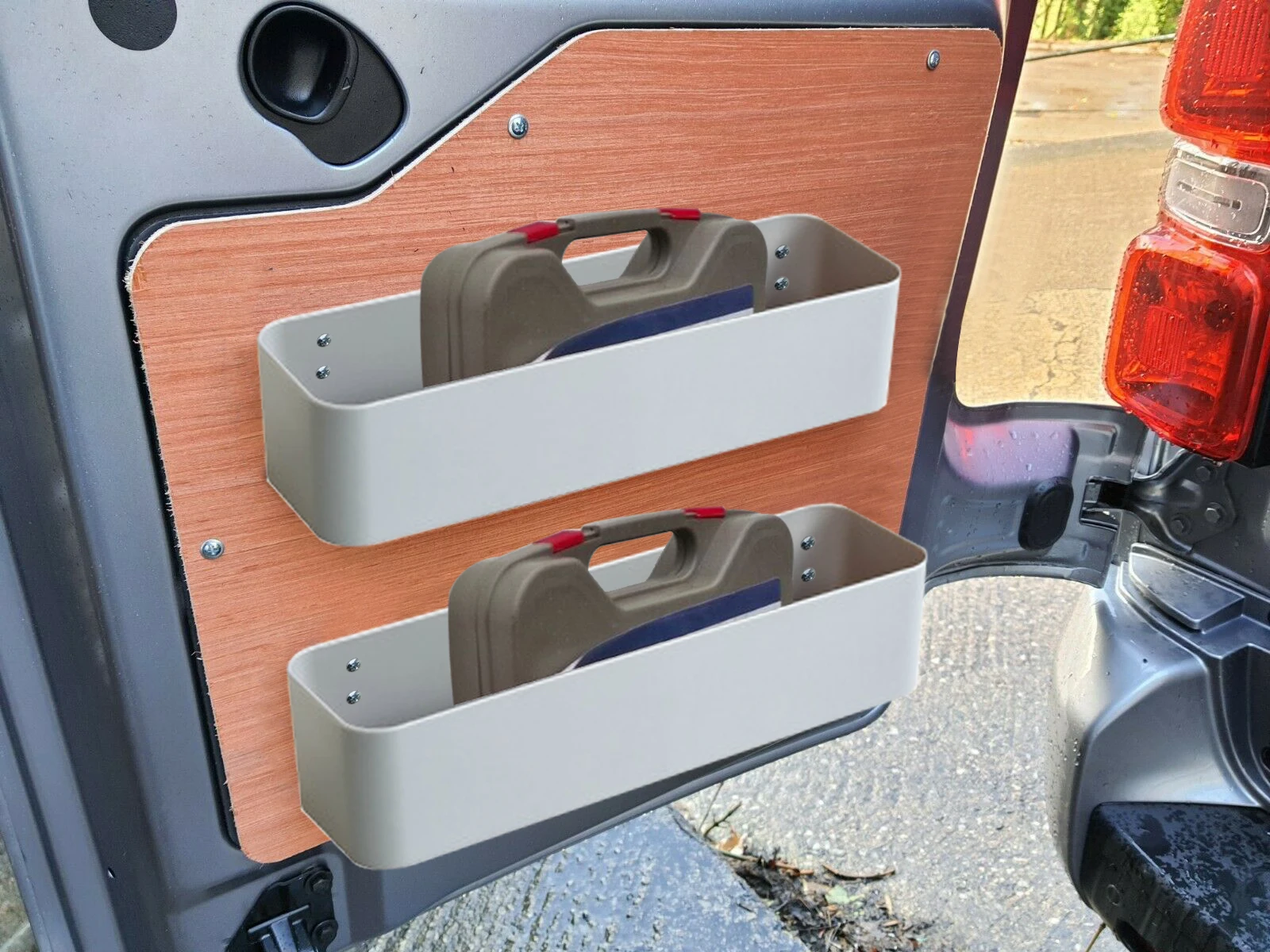 2PC Caravan Camper Van Storage Pocket Boxes For Tool Storage Van Racking Ratchet Strap Fit Stowing Tidying Car Accessories