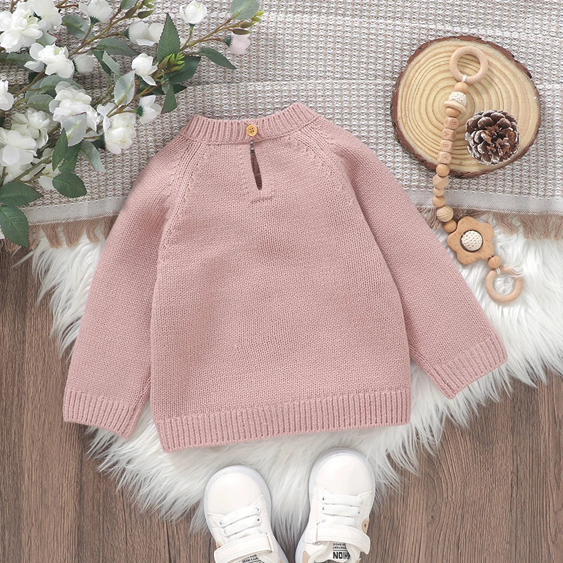 Winter Warm Knitted Baby Girls Sweaters Clothes Spring Autumn Outwear Newborn Infantil Toddler Kids Pullovers Children\'s Jumpers