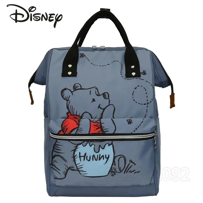 Disney Pooh Bear New Diaper Bag Backpack Cartoon Fashion Baby Bag Luxury Brand Baby Diaper Bag Large Capacity Backpack