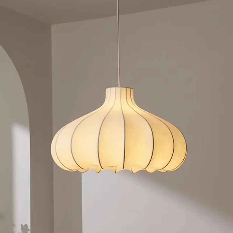 

Japanese Wabi Sabi Silk Chandelier Living Dining Room Bedroom For Dining Room Lighting, Hardware Lustre, Lamps