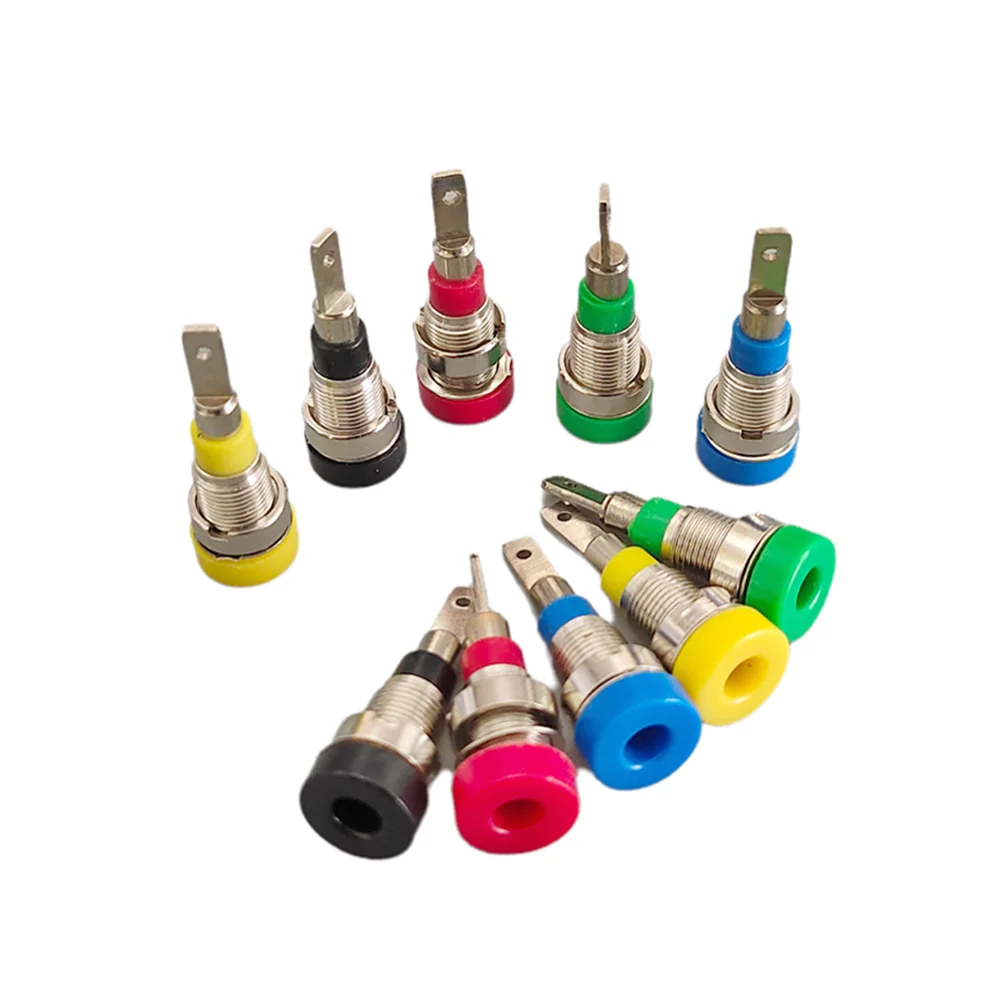 5/10Pcs 2mm Small Size Banana Female Jack Panel Mount Test Socket Connector for High Voltage Power Supply Terminal
