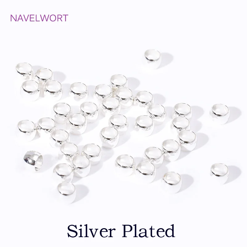 18K vergoldete 1,5/2/2,5/3/4mm Quetschperlen Messing Kugel Crimp End Perlen für Schmuckherstellung Zubehör DIY Armbänder Zubehör – Detail 28