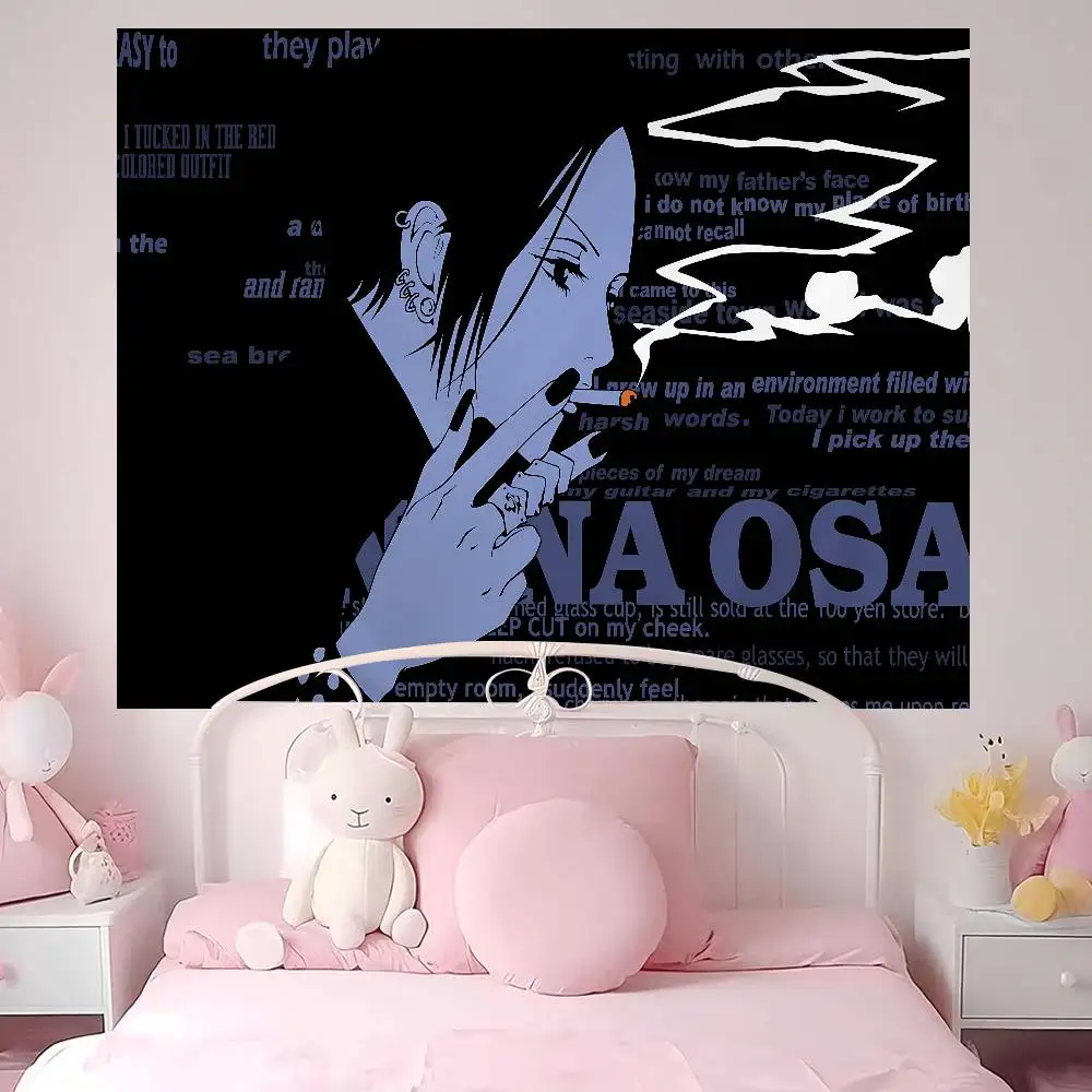 Anime Nana Osaki Hanging Bohemian Tapestry Hanging Tarot Hippie Wall Rugs Dorm Japanese Tapestry