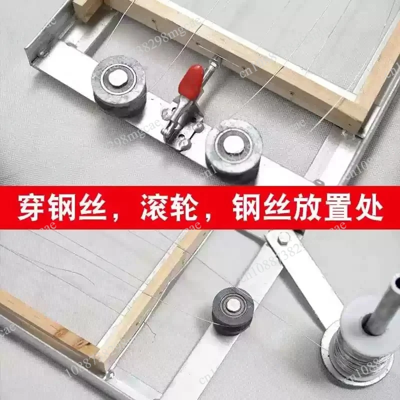 Durable Honeycomb Frame Wire Embedding Machine with Tensioner, Beekeeping Stainless Steel Wire Installer for Beehive Frames