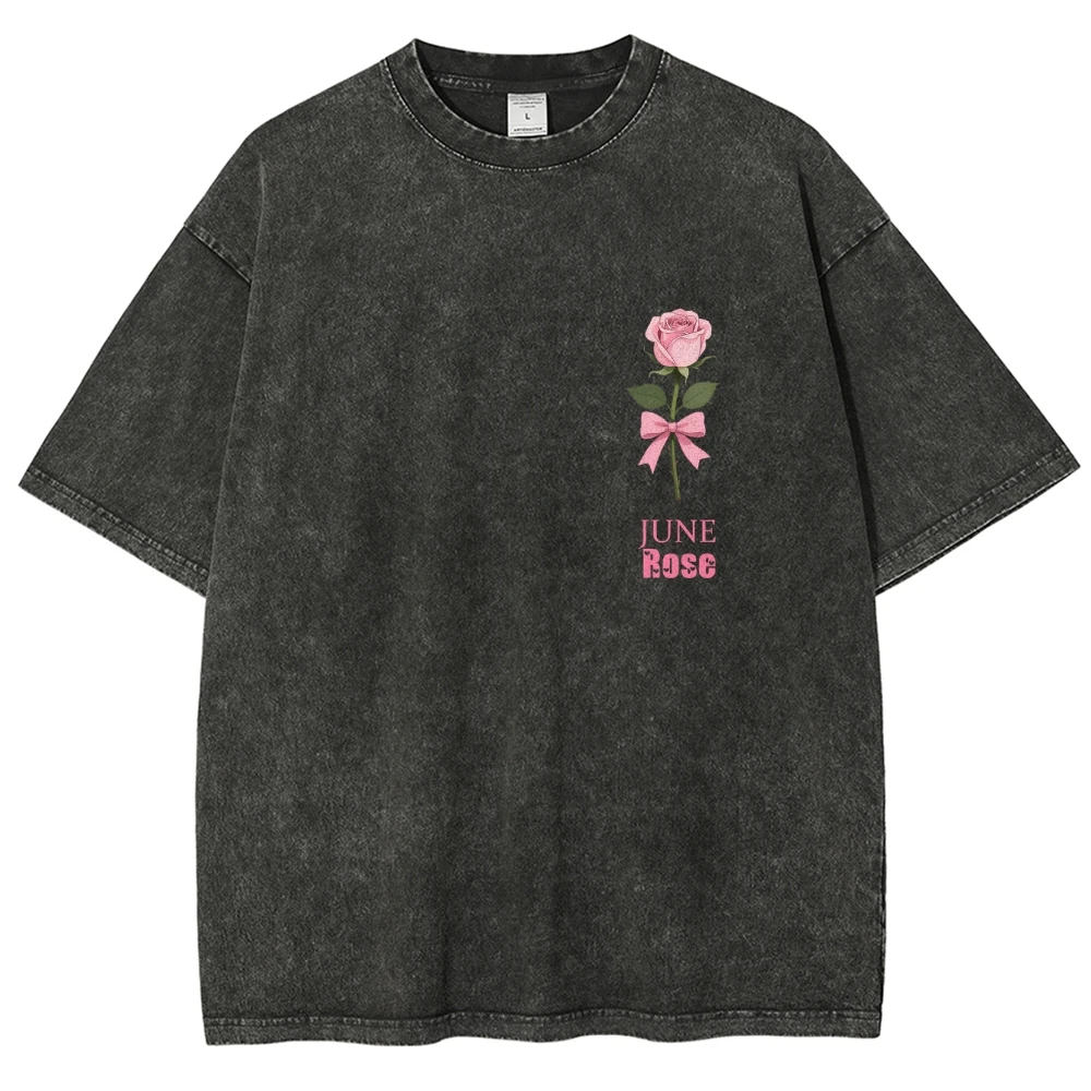Double-sided flower pattern  Women'S T-Shirts Beautiful Spring Flower Clusters Printed Short Sleeve Summer Trend Female Clothes