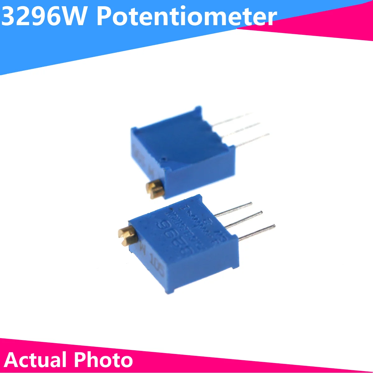 10pcs 3296 3296W Trimpot Trimmer Potentiometer 50 100 200 500 ohm 1K 2K 5K 10K 20K 50K 100K 200K 500K 1M ohm 103 100R 200R 500R