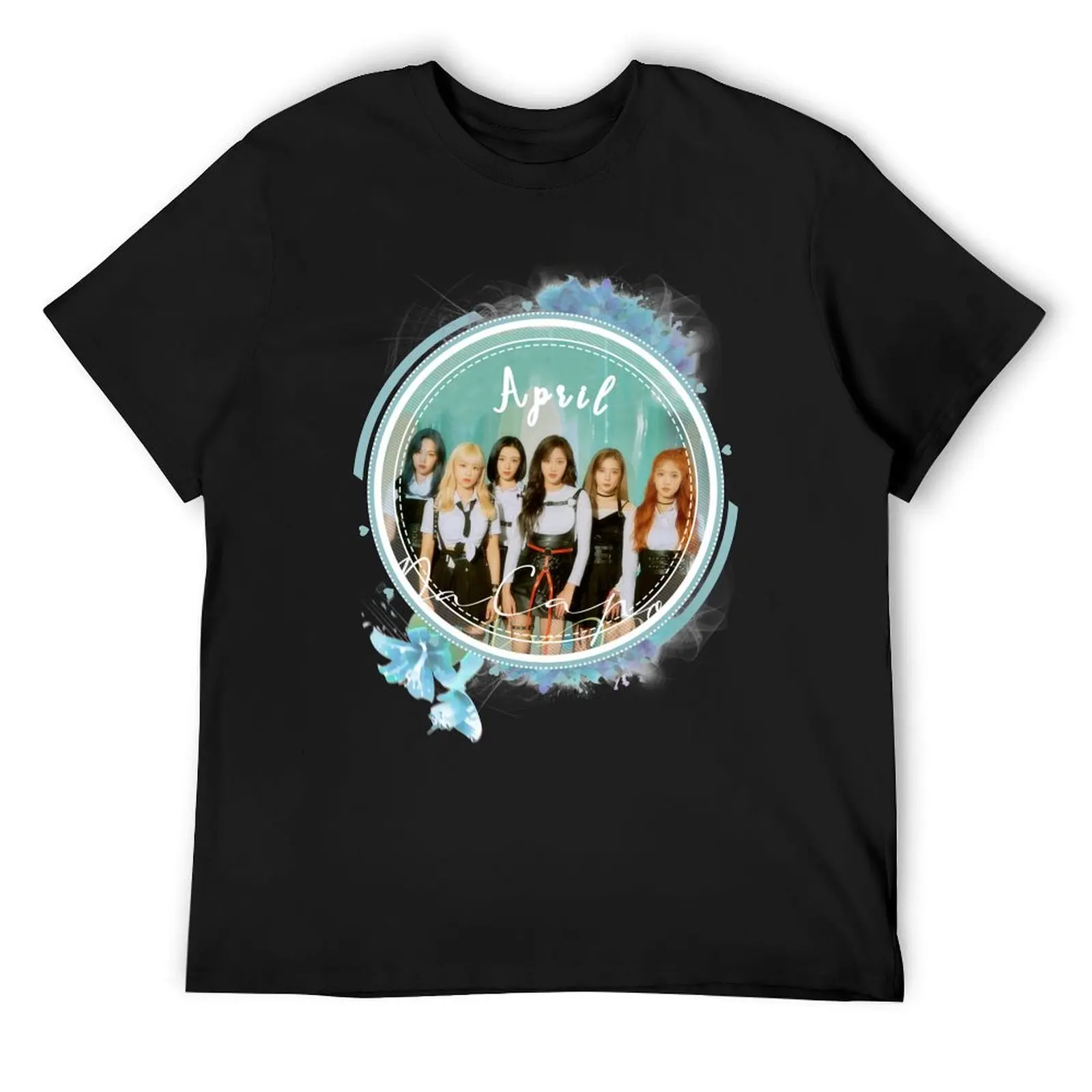 

April T-Shirt anime shirt T-shirts oversize blue archive Aesthetic clothing fruit of the loom mens t shirts
