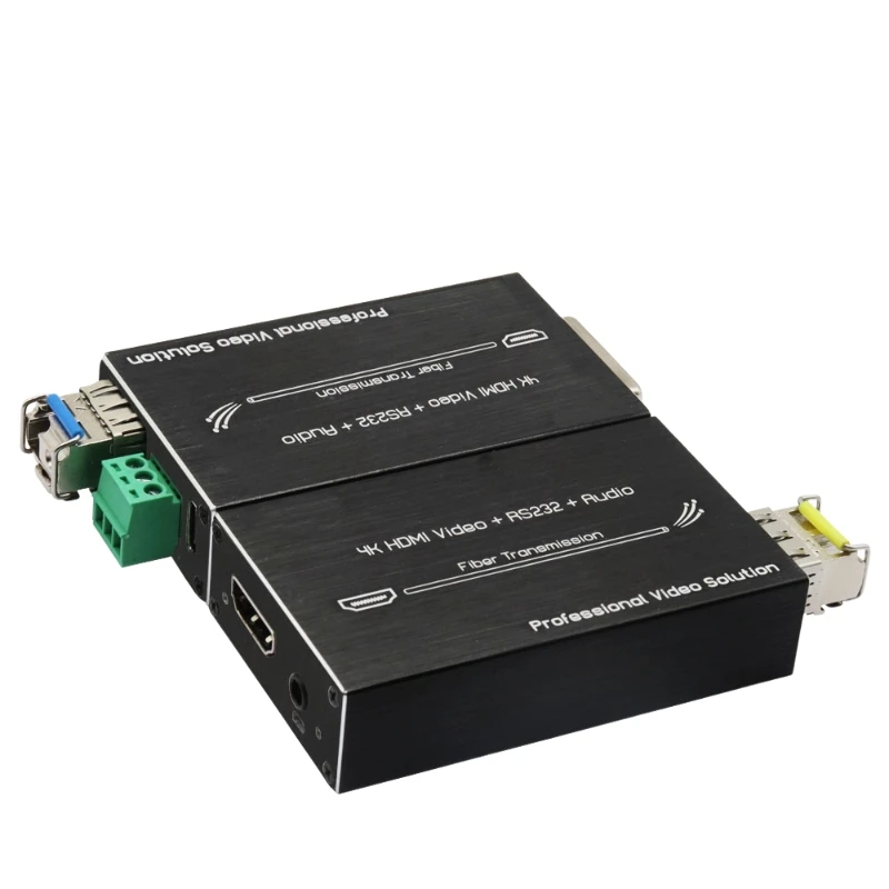 Einzelhandel Micro Mini 4K für HDMI & RS232 Extender mit externem Audio HD-MI & FTTH Glasfaser-Transceiver Optik-Medienkonvertern