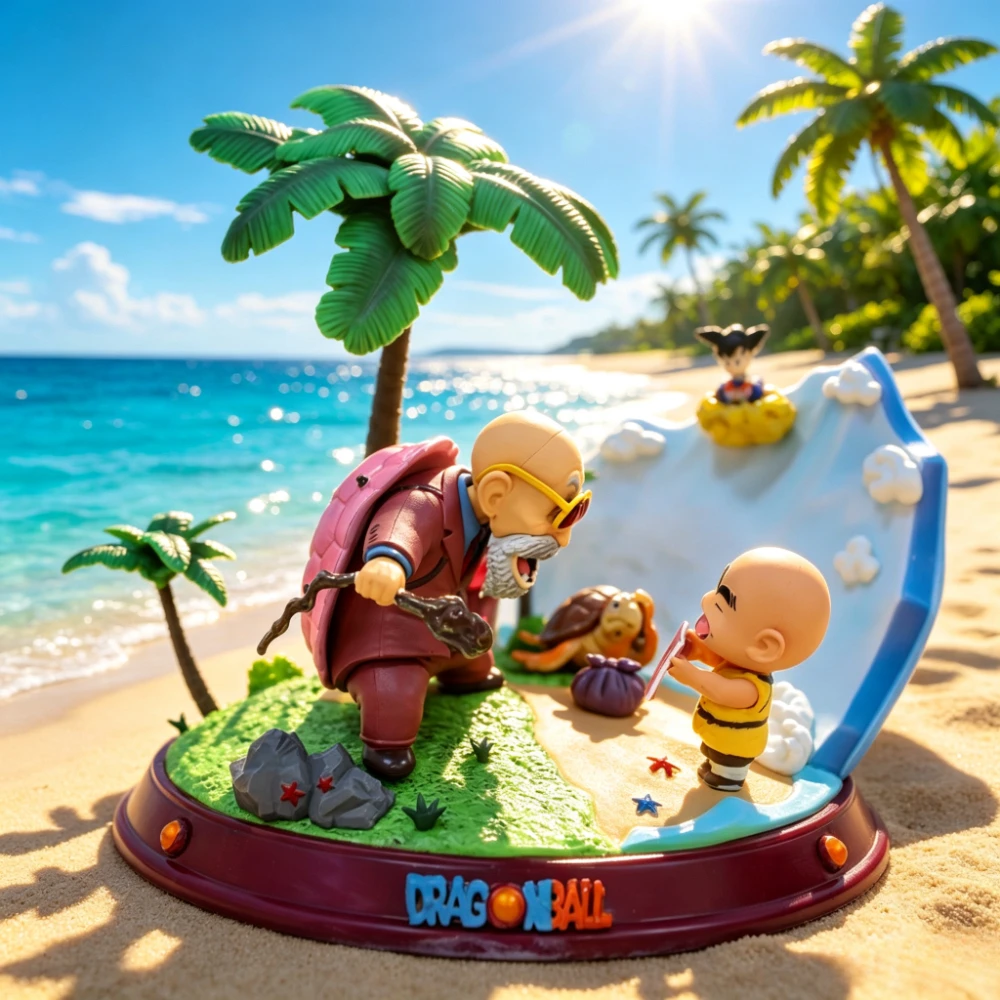 22cm Anime Dragon Ball Figur Goku Krillin Meister Roshi Actionfiguren PVC-Statue Modell Sammlerstücke Geschenke