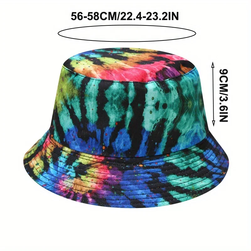 Graffiti Colorful Bucket Hat Foldable Breathable Sun Protection Fisherman Hat for Men Women Kids Summer Outdoor Sport Hiking Hat