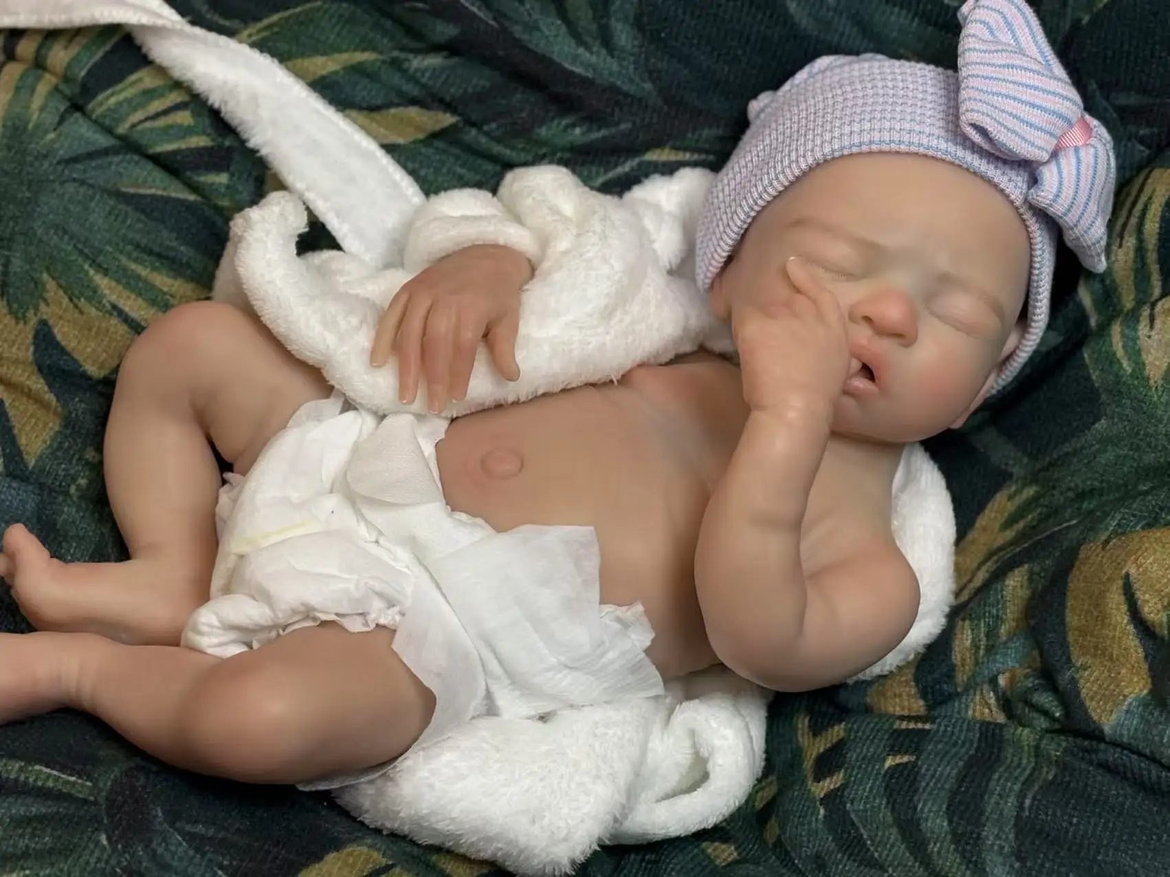 Muñeca Reborn De silicona sólida con boca abierta De 16 pulgadas, muñeca bebé sin pintar pintada hecha a mano, Boneca Reborn Corpo De silicona