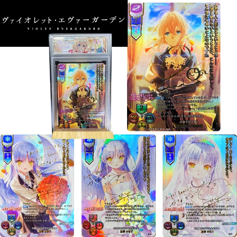 

Anime Characters Violet Evergarden DIY Homemade Bronzing Texture Relief Collection Card Christmas Birthday Gift Game Toys