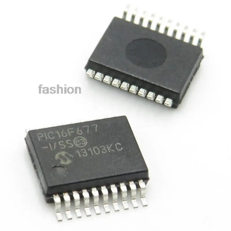 Original Silk Screen Chip, PIC16F677-I SS SSOP-20 IC, Novo, 1 peça