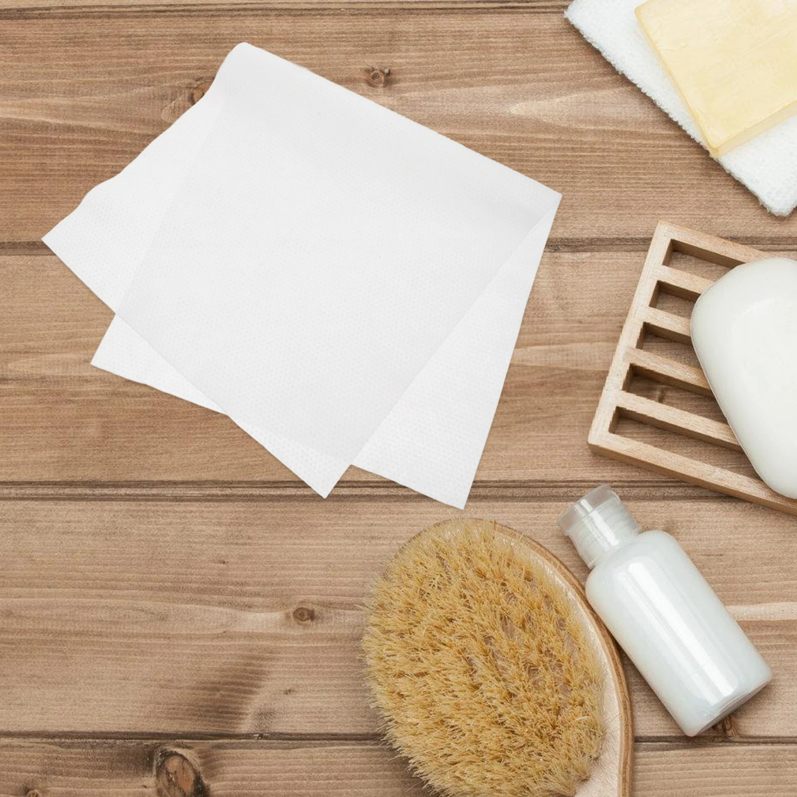 

3Pcs Cotton Soft Towel Disposable Plant Fiber Tissue Strong Absorbent Thickened for Travel Spa Salon Home Use Bath Towel