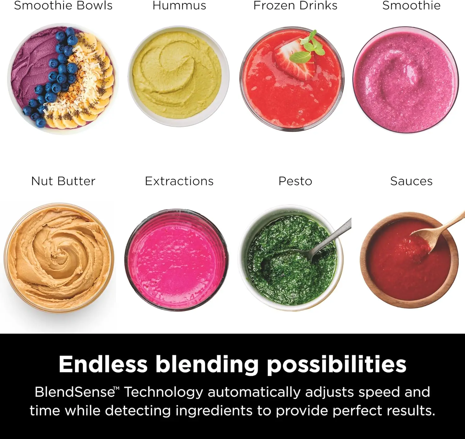 TB201 Detect Power Blender Pro, BlendSense Technology, For Smoothies, Shakes & More, 1800 Peak Watts, 72 oz. Pitcher, Blender, B