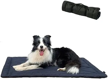

Портативная водонепроницаемая и нескользящая лежанка для собак GNarbor Travel Dog Bed, 36"x23", темно-синяя