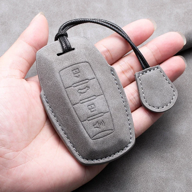 

4 Buttons Leather Car Remote Key Case Cover for Haval Jolion 2022 Great Wall H6 H7 H4 H9 F5 F7 F7X F7H H2S for GMW Dargo