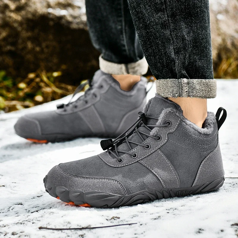 

New Men's Boots 2025 Winter Warm Plush Snow Boots, Fashionable Men's Boots, Outdoor Winter Sports Shoes, Short Boots, Snow Boots
