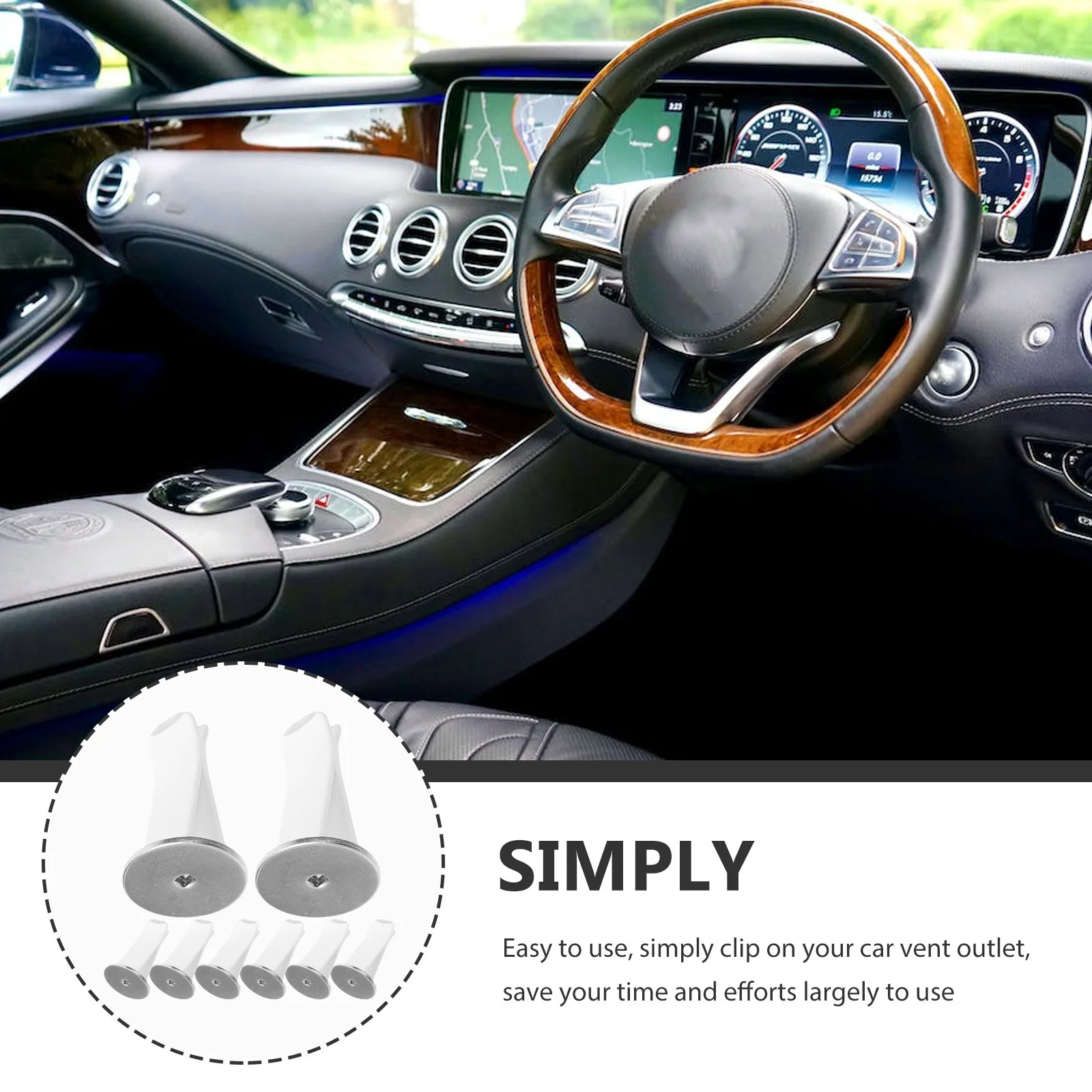 

20pcs Car Air Vent Clip Metal Aroma Diffuser Outlet Clips For Car Freshener Tools Not Included Auto Vent Clips Strong Clamping