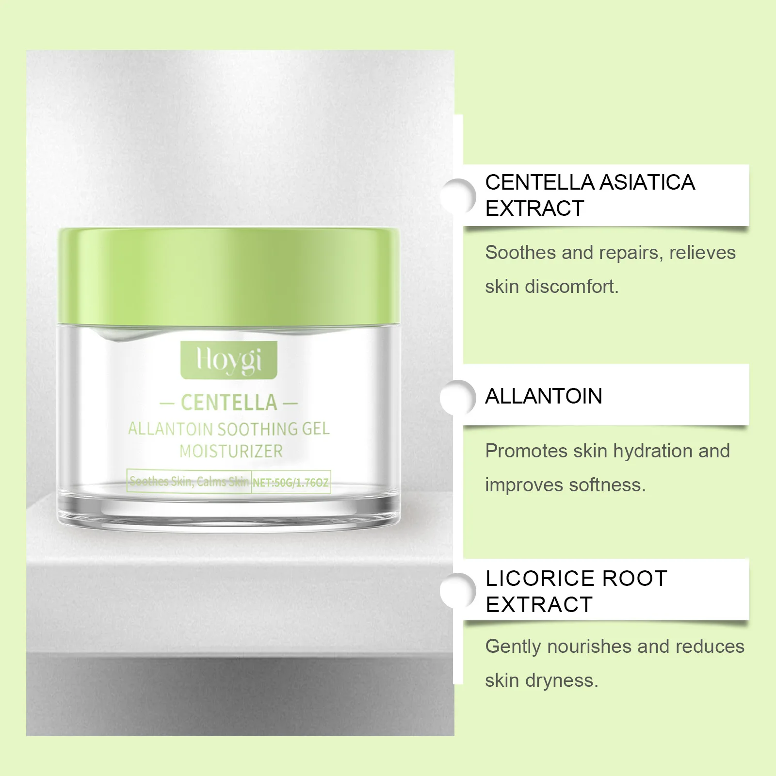 جل ترطيب كينتيللا اسياتيكا ترطيب عميق قفل المياه تعزز إصلاح البشرة مهدئ تحفيز تتلاشى ندبات حب الشباب