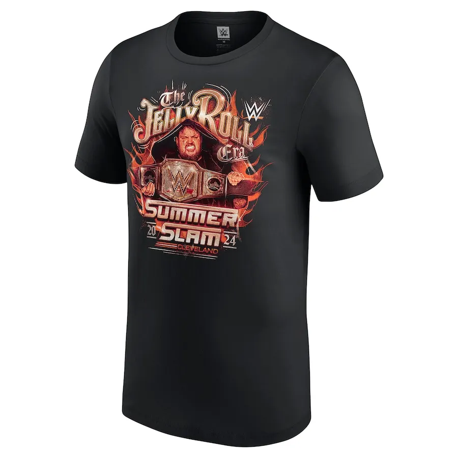 Men's Black SummerSlam 2024 Roll T-Shirt