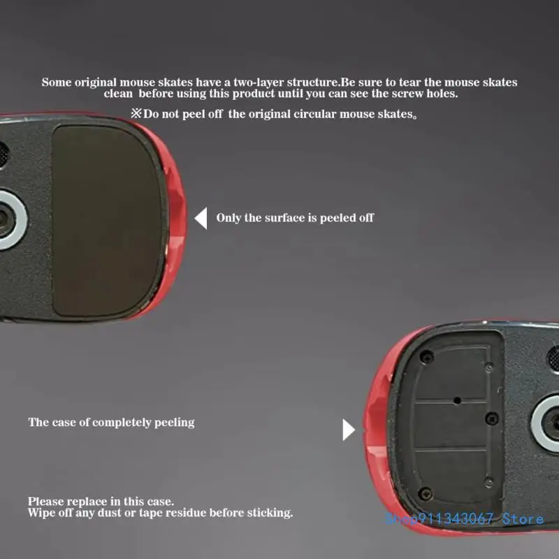 

1Set TALONGAMESs Glass Mouse Skates Stickers Mouse Feet Pad Glides Rounded Curveds Edges for V3Pro Drop shipping