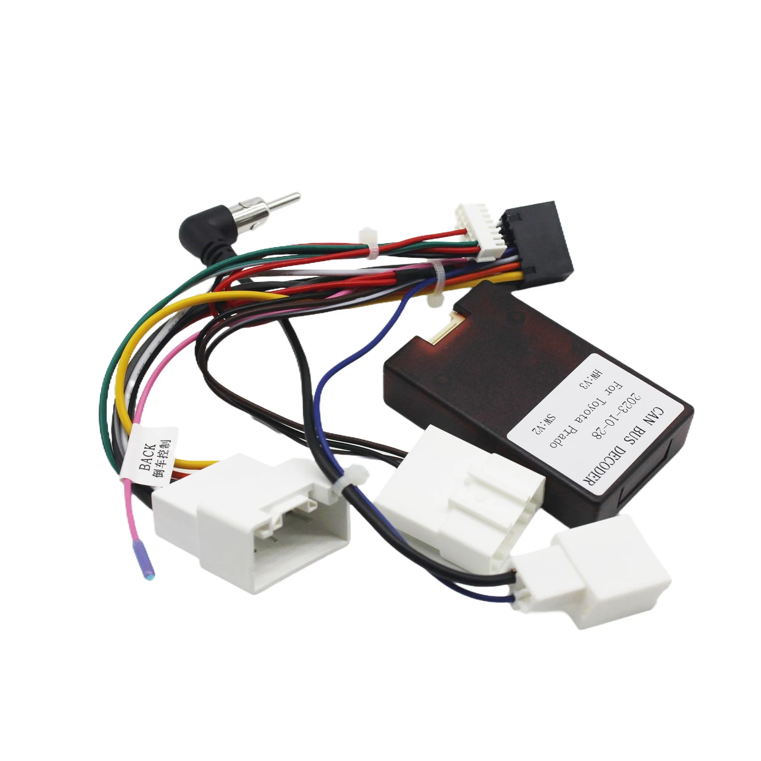 Autoradio Canbus Box Decoder Kabelbaum Stromkabel ISO-Kabel mit Canbus für Toyota Prado 2004 2006-2011