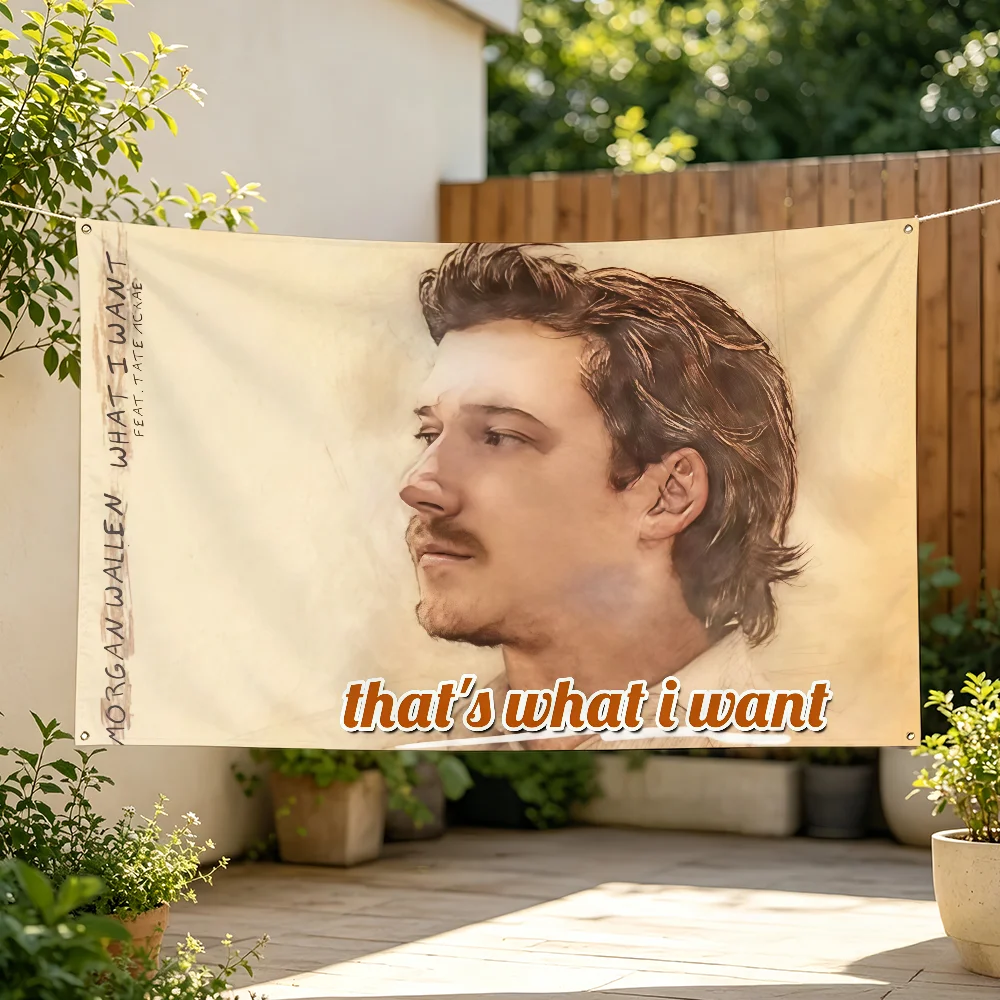 American Singer  Morgan Wallen Flag Tapestries For Classroom Dormitory Camping Picnic Party Cheering Home Indoor Outdoor Decor