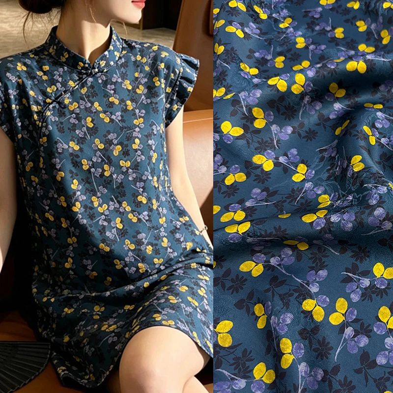 114cm-wide-26mm-lovely-printed-dark-blue-hualuo-silk-fabric-for-summer-soft-dress-pants-pajamas-diy-sewing-material-r6727