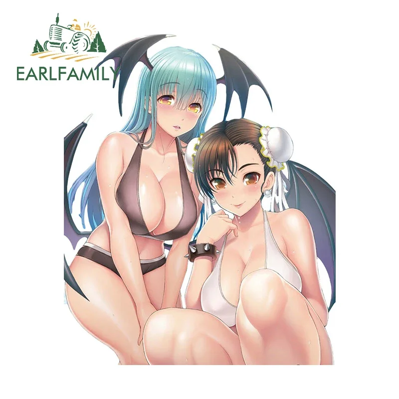 

EARLFAMILY Chun Li Anime Girls Sexy Cute Personality Car Stickers Trunk Motorcycle Accessories Decal Surfboard Vinyl Decals