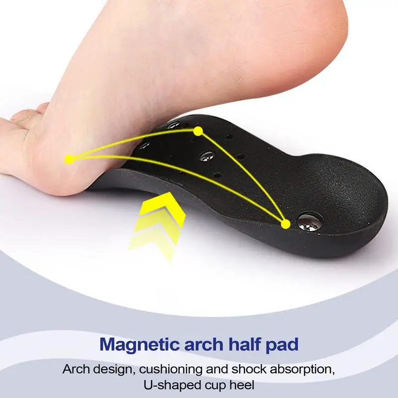 Magnetic Insoles For Men Arch Supports Inserts Shoe Pads Correction Comfort Relief Massage Support For Running Walking Standing