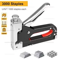 3-in-1 Duty Stapler Nail Gun Kit for and Fixing Includes 3000Pcs Staples Multi-Functional Durable Tools for Home Professional